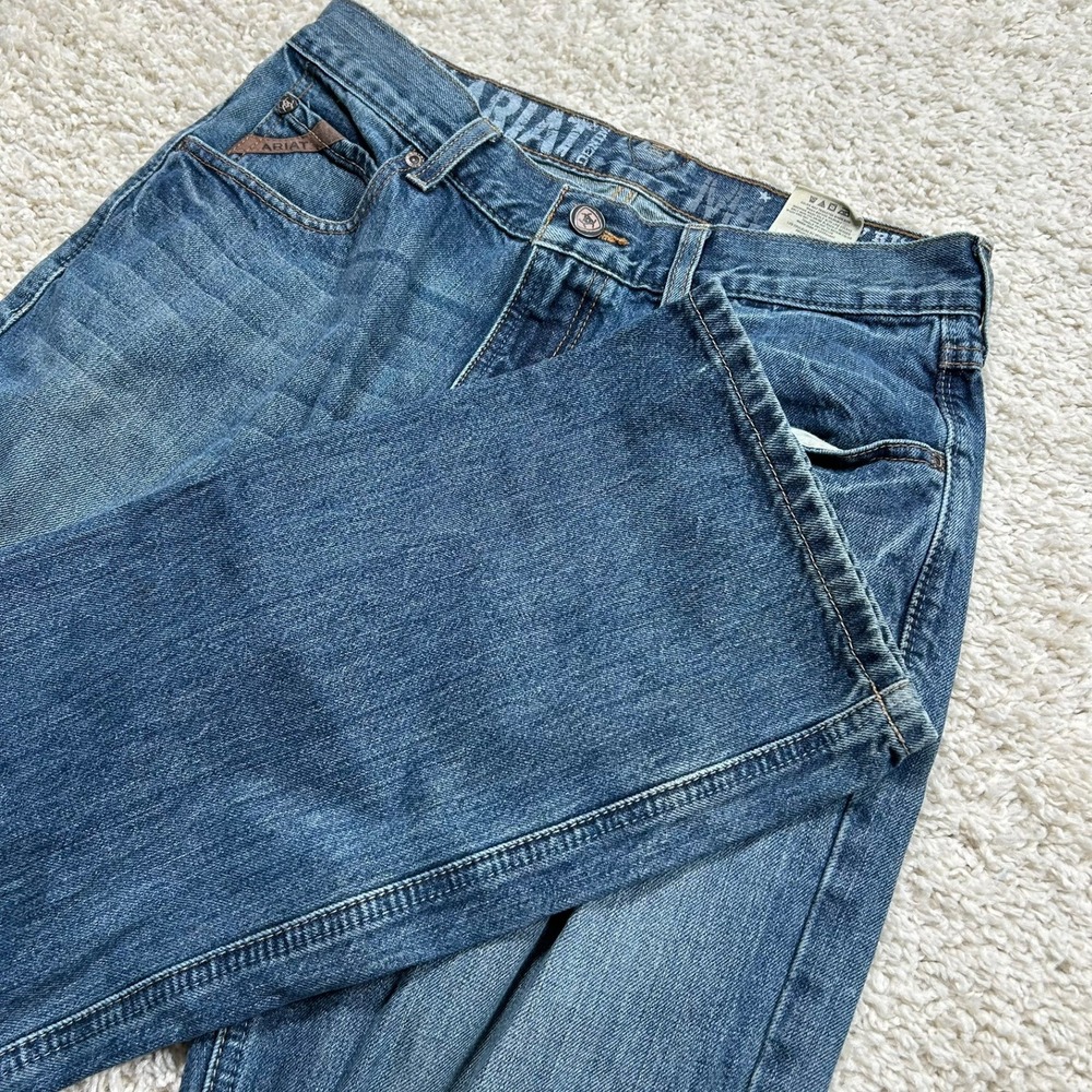 Ariat M4 Jeans 30x34 Blue Low Rise Boot Cut Western Denim Cowboy Cotton